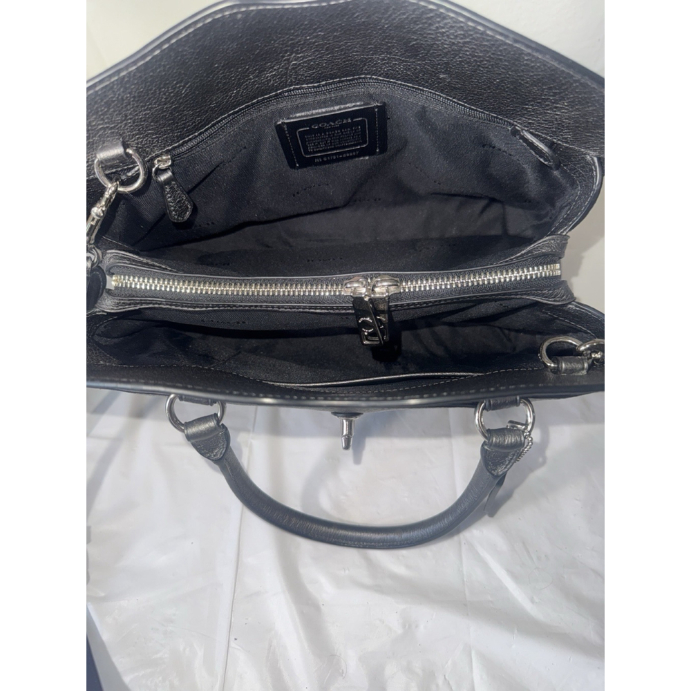 Coach Black Leather Tote Bag - Picture 8 of 14